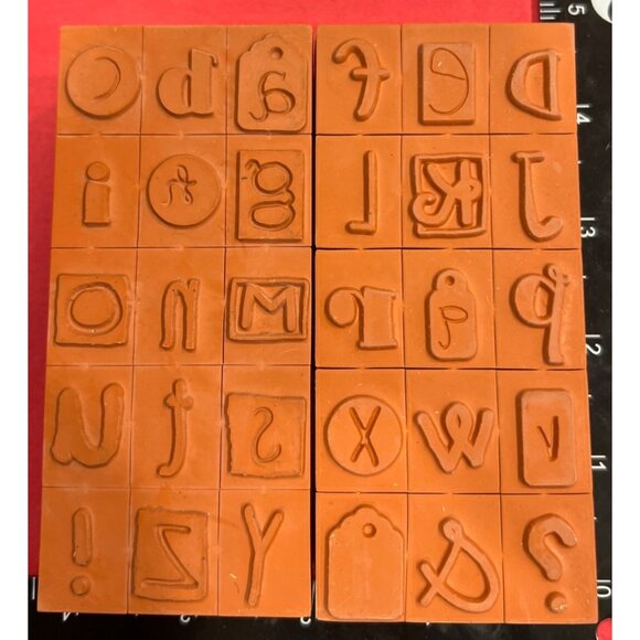 Image Tree Alphabet Rubber Stamp Set of 30 Lowercase MB Collage ABC ITMB01 - Picture 2 of 4